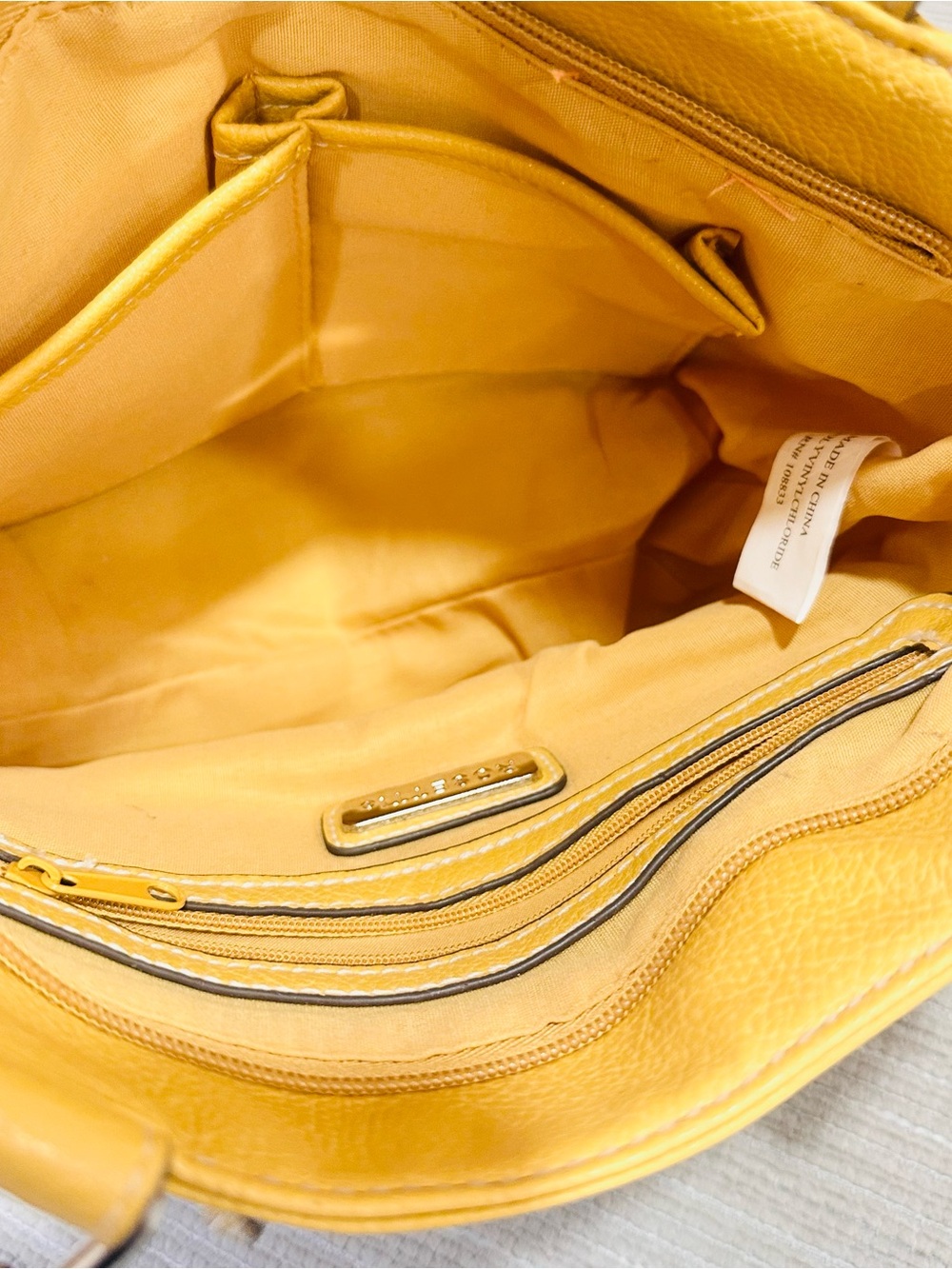 Rosetti Yellow Faux Leather Shoulder Bag Purse Buckle Accent Y2K Style - Picture 13 of 14